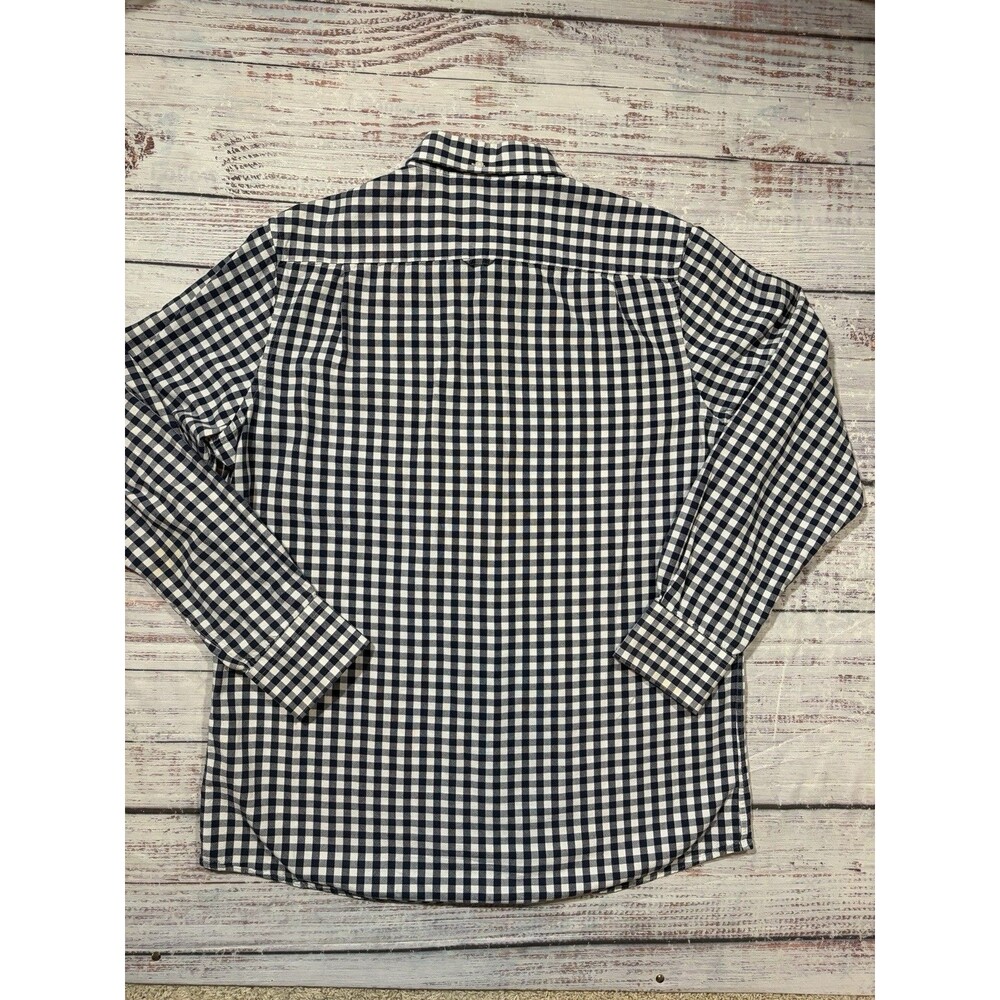 Nordstrom Men’s Regular Fit Dress Shirt Button Down Size Large Black White Plaid - Picture 11 of 11